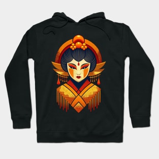 Japanese geisha woodblock Hoodie